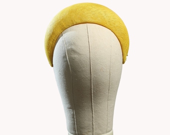Daffodil Yellow Sinamay Bandeau Halo Crown fascinator Headband Headpiece - can be made in any colour