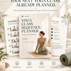 Yoga Class Sequence Planner eBook, 5 Ready-to-Practice Sequences (Digital Download)