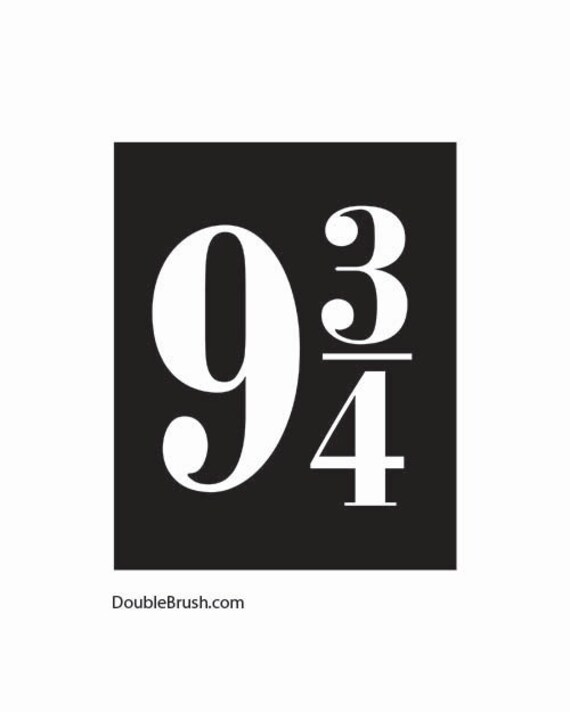 Items similar to Harry Potter Gift Platform 9 3/4 Sign Harry Potter Print Harry Potter Decor Items similar to Harry Potter Gift Platform 9 3/4 Sign Harry Potter Print Harry Potter Decor