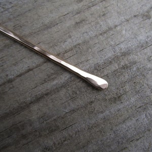 Bronze Hair Stick - Minimalist - Hammered Bronze - recycled - Hand Forged - Single Hair Stick
