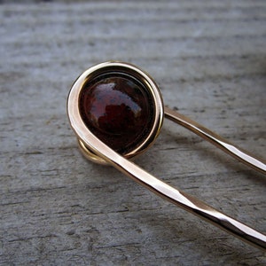 Pomegranate Hair Fork in Bronze - Your choice of Length - Hair Pin - Haar Gabel - Long Hair Accessory - Metal Hair Fork