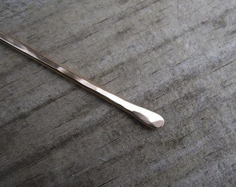 Bronze Hair Stick - Minimalist - Hammered Bronze - recycled - Hand Forged - Single Hair Stick