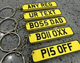 Custom 3D Number Plate Keyring
