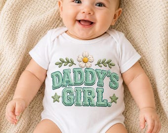 Rompertje voor papa's meisje | Babyrompertje met bloemenprint