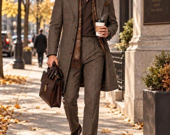 Tweed, Mens Suits 2 Piece, Mens Suits, Mens Tux, Retro, Wool Long Overcoat, Smart Casual, Formal Tuxedos, Gentleman, Business Work