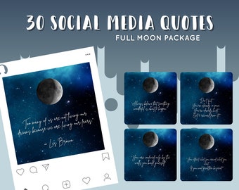 30 Social Media Quotes - Full Moon Pack