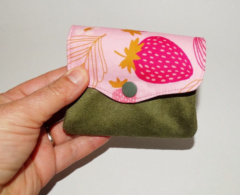 Porte-monnaie Femme Métallique Rose - Petit Format 8x11x3 Cm - Avec Porte-cartes Et Poche Zippée - MISAKO