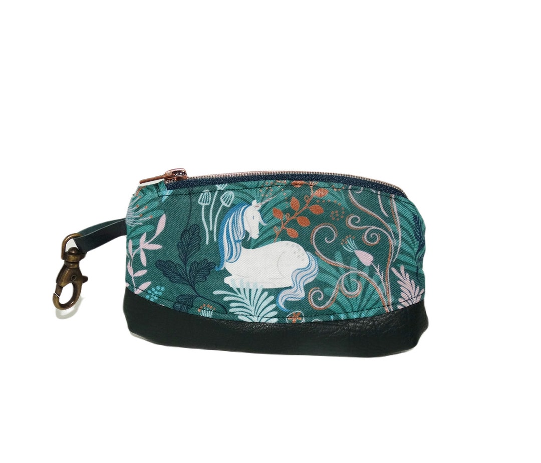 Porte Monnaie Et Clés Violet Licorne Enjoy Personnalisé - Pochette PU 10.5x7cm Avec Anneau Et Pompon