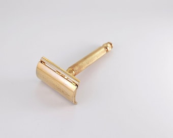 Gillette Ball End Tech Gold Cleaned Vintage Double Edge Safety Razor