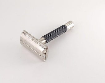 Gillette Black Handle Super Speed S4 1972 Clean Vintage Double Edge Safety Razor
