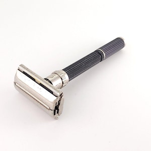 Gillette Super 109 Svart Justerbar Sällsynt Utan Datumkod Rengjord Vintage Dubbelkantad Säkerhetsrakhyvel