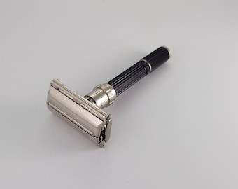 Gillette Super 84 Black Adjustable O2 1969 Cleaned Polished Vintage Safety Razor