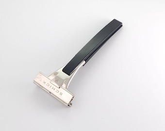 Schick type L1 driehoeksstempel gereinigd gepolijst vintage injector veiligheidsscheermes