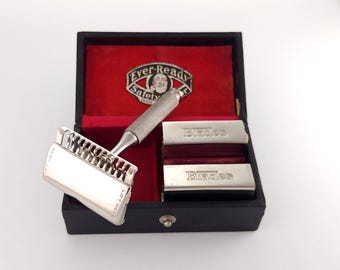 Ever-Ready 4/14 Cleaned Polished in Case Vintage Single Edge Safety Razor