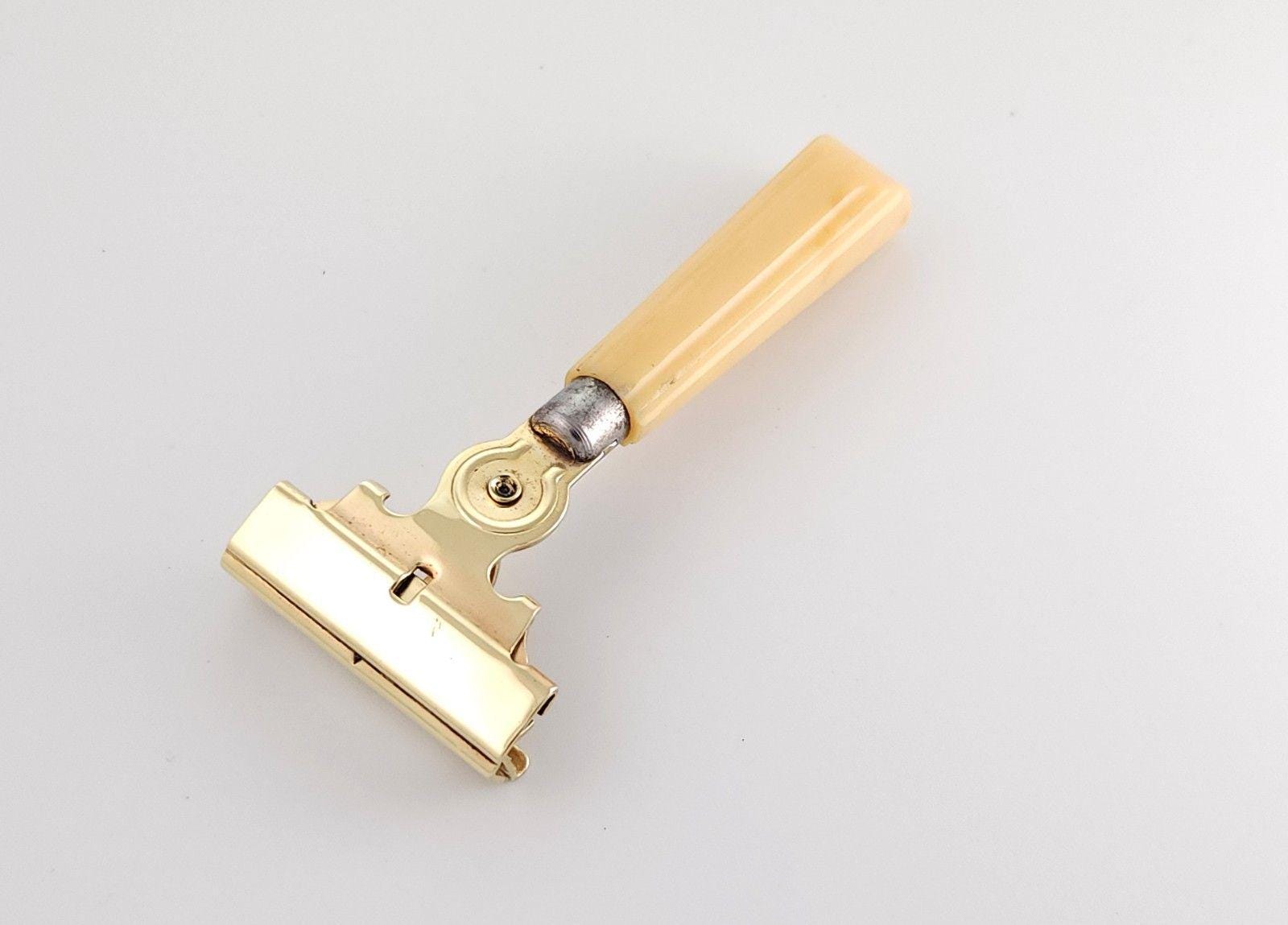 昭和レトロ Men’s Kit, Gold SCHICK インジェクター付き Schick type g razor - Etsy 日本