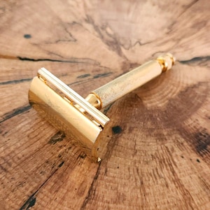 Gillette Ball End Tech Gold Vintage Double Edge Safety Razor