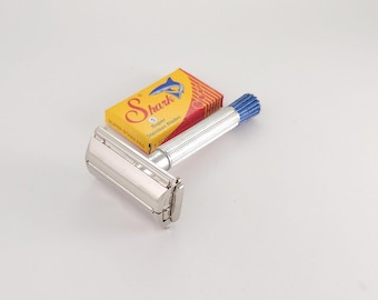 Gillette Blue Tip Super Speed C2 1957 Cleaned Vintage Double Edge Safety Razor