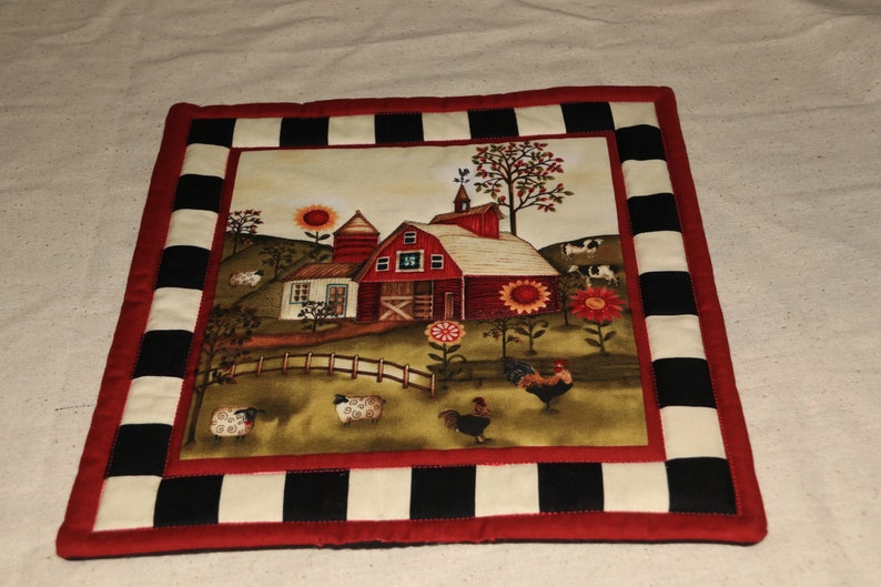 Quilted Hot Pad 11 Fabric Trivet