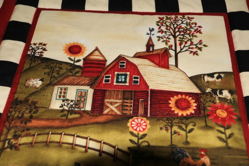 Quilted Hot Pad 11 Fabric Trivet