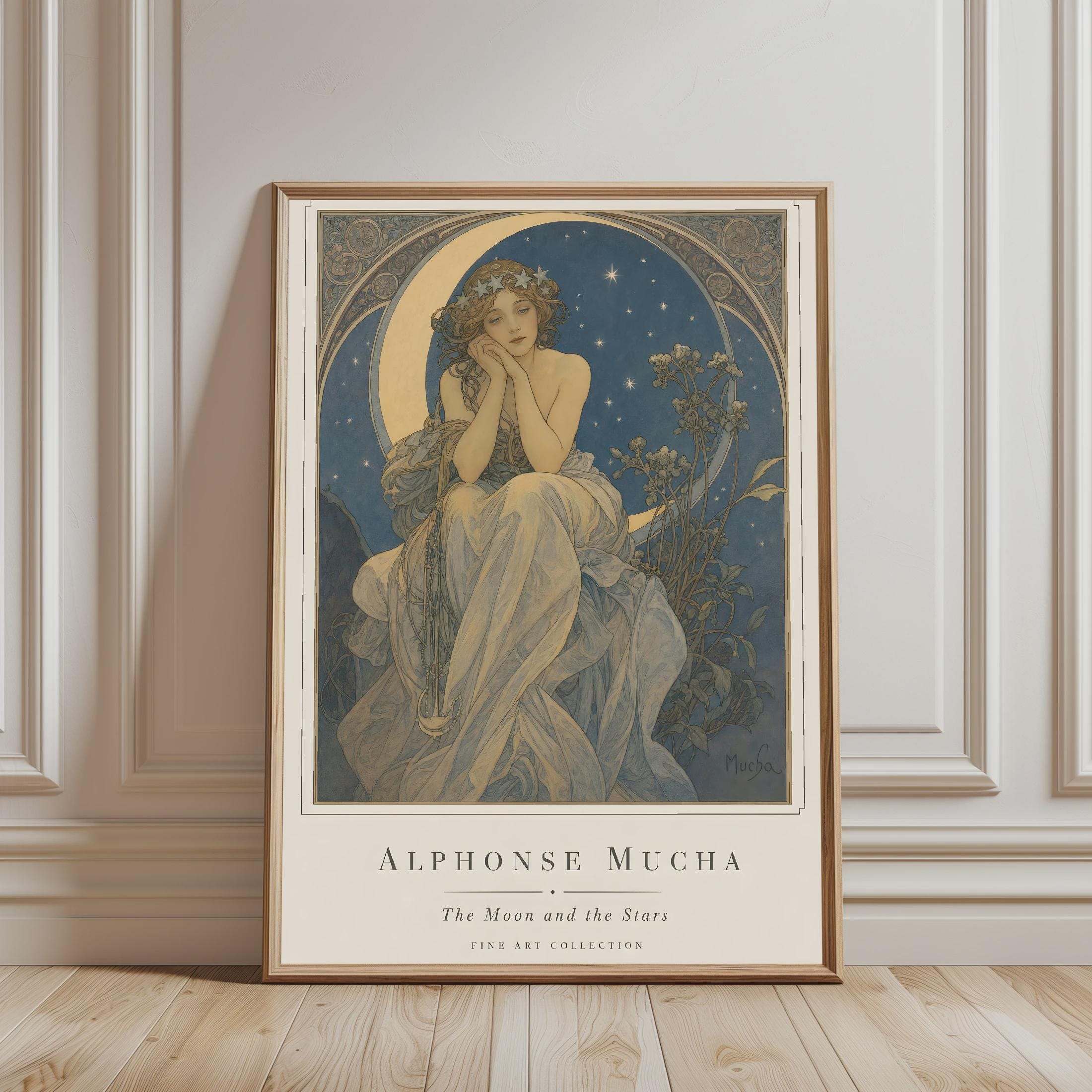 Alphonse Mucha Moon and Stars - Etsy