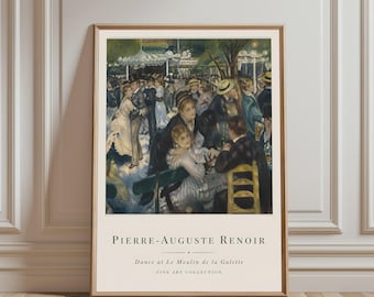 Pierre-Auguste Renoir Poster, Dance Art Print, Moulin Illustration, Impressionist Wall Decor, Renoir Artwork