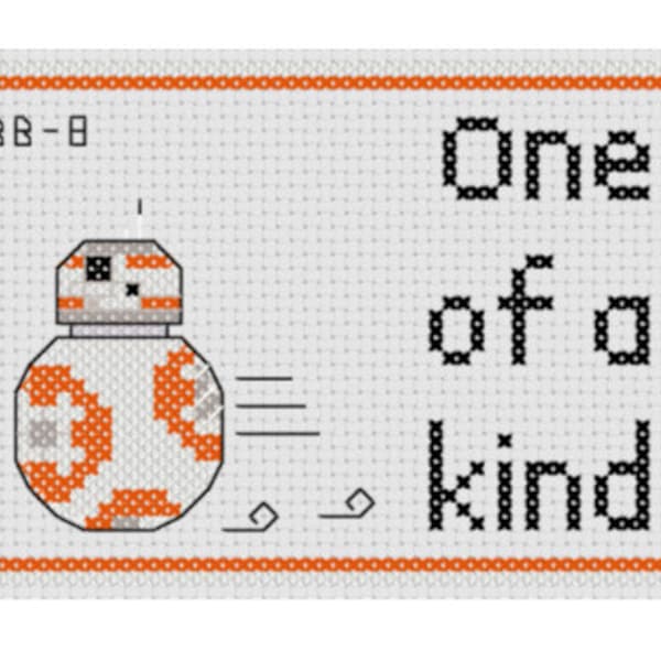 BB-8 One of a Kind Cross Stitch Pattern