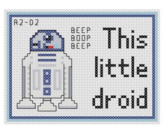 R2-D2 This Little Droid Cross Stitch Pattern