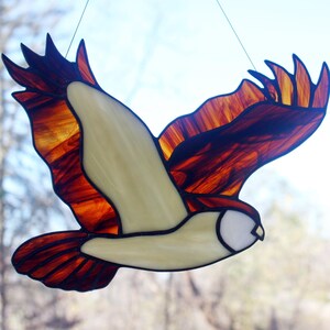 Owl Stained Glass  Suncatcher, Stained Glass Bird, Wildlife art, Glass Art, Bird Lovers Gift