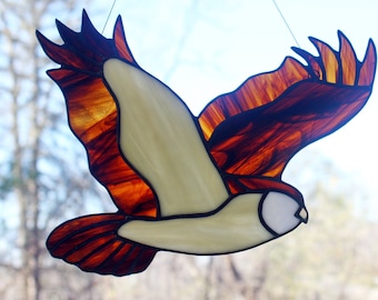 Owl Stained Glass  Suncatcher, Stained Glass Bird, Wildlife art, Glass Art, Bird Lovers Gift