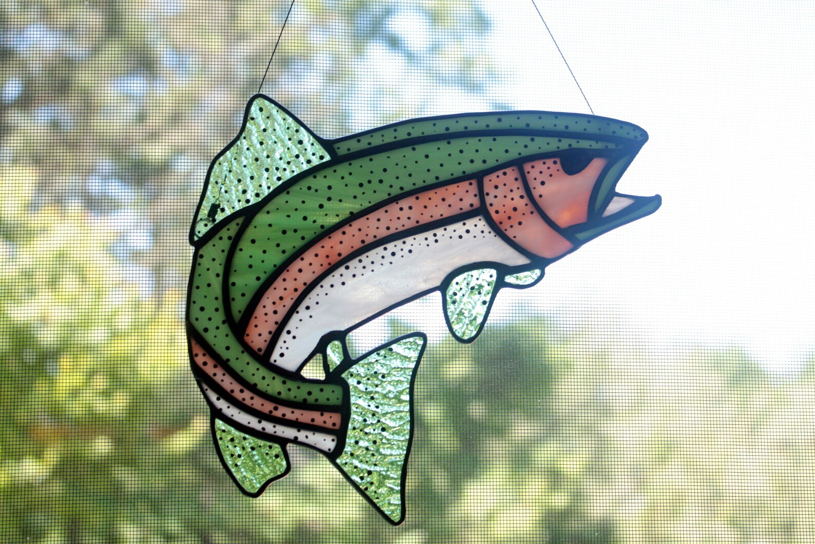 Rainbow Trout Stained Glass Gifts for Men Wildlife Art Etsy