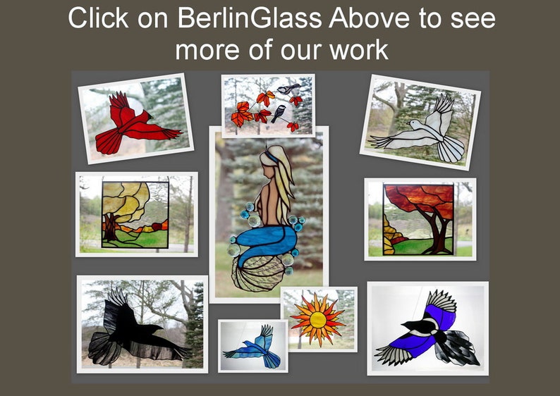 Chickadee Stained Glass Suncatcher, Stained Glass Bird, Glass Art, Wildlife Art, Bird Lovers Gift image 6