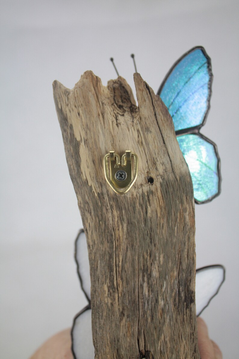 Wildlife Art Glass Art Stained Glass Iridescent Butterflies Wall Hanging Sculpture