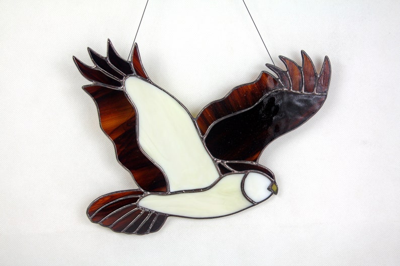 Owl Stained Glass Suncatcher, Stained Glass Bird, Wildlife art, Glass Art, Bird Lovers Gift image 4