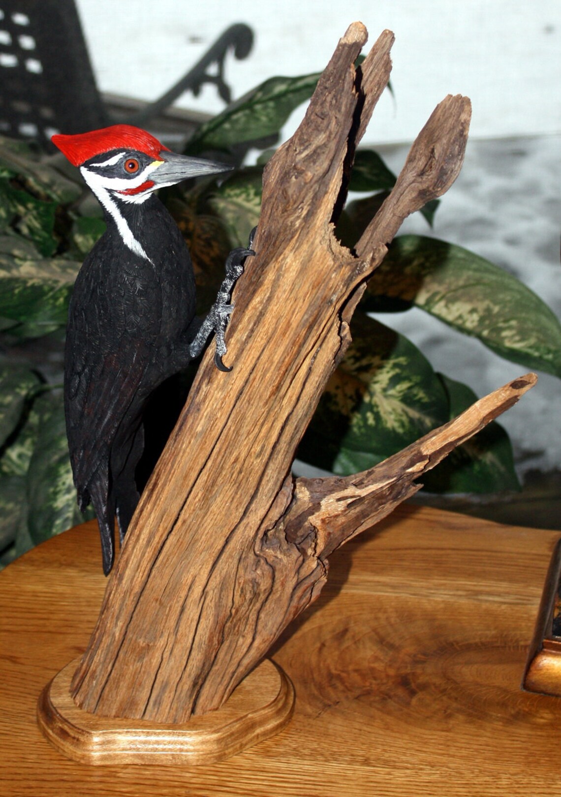 Pileated Woodpecker Wood Carving Hand Carved Art Sculpture Etsy
