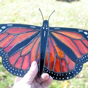 Monarch Butterfly Stained Glass Sun Catcher, Wildlife Art, Glass Art, Gifts for Her image 5