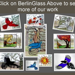 Owl Stained Glass Suncatcher, Stained Glass Bird, Wildlife art, Glass Art, Bird Lovers Gift image 5