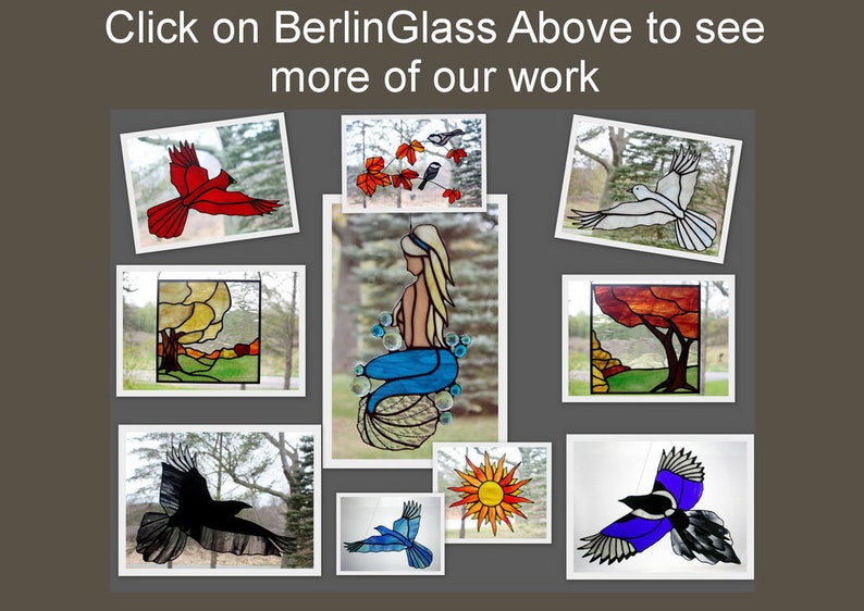Wildlife Art Glass Art Stained Glass Iridescent Butterflies Wall Hanging Sculpture