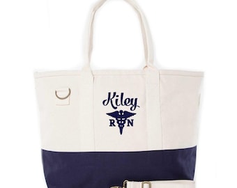 Personalized Embroidered Nurse Tote Bag: RN Gift