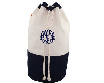 Canvas Laundry Bag, Monogrammed Canvas Laundry Bag, Graduation Gift, College Laundry Bag, Laundry Duffle Bag