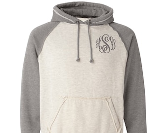 Embroidered Monogram Hoodie: Vintage Style, Unisex Fit
