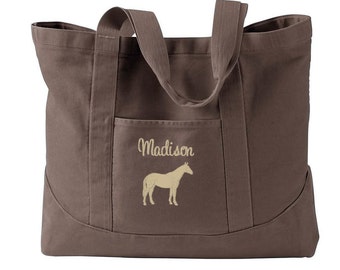 Personalized horse grooming tote hotsell