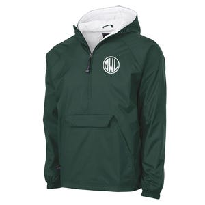 Monogrammed Flannel Lined Windbreaker: Personalized Embroidered Jacket