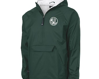 Monogrammed Flannel Lined Windbreaker: Personalized Embroidered Jacket