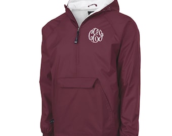 Monogrammed Windbreaker Jacket: Flannel Lined, Water Resistant
