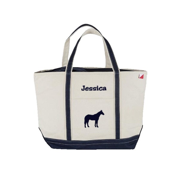 Horse Barn Bag, Equestrian Tote Bag, Zipper Top Tote Riding Bag, Tack Bag, 12 tote bag colors