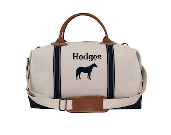 Personalized Barn Bag, Horse Tote, Tack Bag, Monogram Horse Gift, Personalized Equestrian Gift, Horse Riding Bag, horse duffel