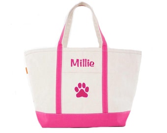 Personalized Dog Tote Bag, Gift for Dog Owner, New Dog Gift, Dog Travel Bag, Gift for Pet Parent, Dog Owner Gift, Dog Adoption Gift