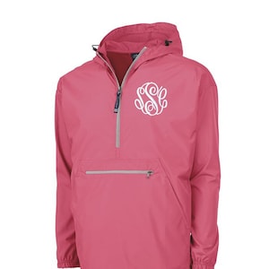 Monogrammed Windbreaker Pullover: Charles River Apparel Pack-N-Go Unisex Jacket