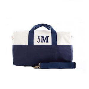 Small Canvas Duffel Bag, Monogrammed Duffel Bag, Personalized Duffle Bag, Kids Travel Bag