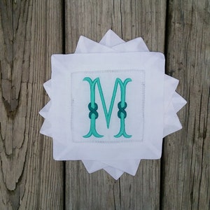 Monogram Cocktail Napkin - Personalized Cocktail Napkins - Unique Wedding Gift - Embroidered Cocktail Napkins